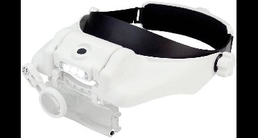 Donau Elektronik KBLP60 Premium Hoofdbandloep Met LED-verlichting Vergrotingsfactor: 1.5 x, 2 x, 3.5 x, 8 x, 9.5 x, 11.