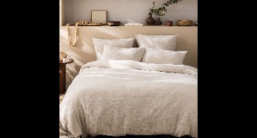 Matt & Rose Dekbedovertrek Naturel - 140 x 200 + 63 x 63 cm - Mousseline Katoen