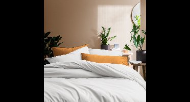 Matt & Rose Dekbedovertrek Wit - 260 x 240 + 2x 65 x 65 cm - Gewassen katoen