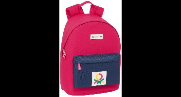 Safta 14.1´´ Benetton 15l 32x42x15 Cm Rugzak Rood,Roze