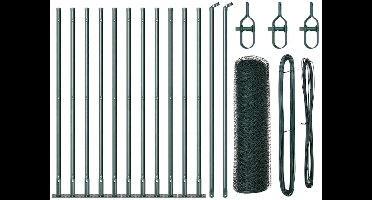 vidaXL - Hekpaal. - Groen