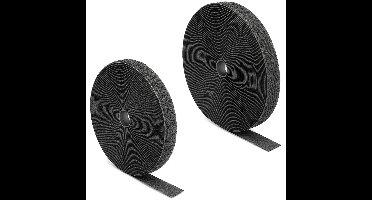 Klittenband Zware haak-en-lus tape L 15 meter x B 25 mm zwart