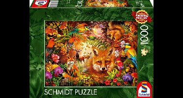 Schmidt - Legpuzzel - Bloesems, vacht en veren - 1000 stukjes - Volwassenen - vanaf 12 jaar