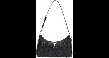 GUESS schoudertas Yesba Shoulder Bag Coal Logo donkergrijs