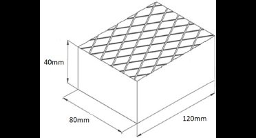 Rubberblokken - Set van 2 – 120x80x40 mm, Massief Geprofileerd Rubber, Voor Alle Hefplatforms