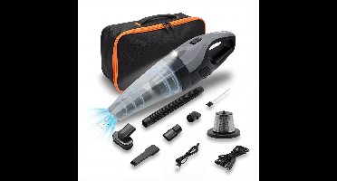 STAUS&BACH Kruimelzuiger met licht - Lichtgewicht kruimeldief snoerloos - Handstofzuiger voor auto - SuperNova - Zwart