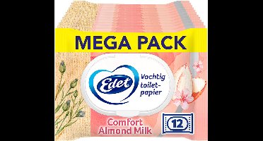 Edet Vochtig Wc Papier Amandel - 12 x 42 = 504 vellen