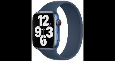 Apple Siliconen solobandje voor de Apple Watch | 44/45/46/49 mm - Maat 6 - Abyss Blue