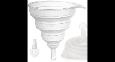 Orion KEMP Serie - Opvouwbare Keukentrechter - 12 cm - Met Dekseltje - Siliconen