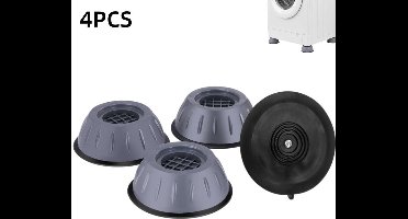 4stuks wasmachine basis, Meubelvoetkussens, universeel, in hoogte toenemend, antislip, schokbestendig en vochtwerend matje, geschikt voor koelkasten, wasmachines, meubels, grijs, 5,5*5,5*3,3cm, basis 8cm
