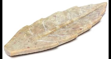 Wierookbrander bladvorm zeepsteen – 25 cm x 8 cm