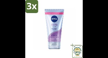 3 x NIVEA - Stylingsgel - Extra Sterk - Betrouwbare Fixatie - 150 ml - Grootverpakking - Styling Gel - Haar Fixatie - Voedend Haar - Haar Bescherming - Extra Sterke Fixatie