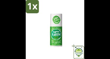 1 x Happy Earth – Deodorant Roll-On – 100% Natuurlijk Cucumber Matcha – 75 ml - Deodorant - Fris - Natuurlijk - Huidvriendelijk - Komkommer