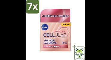 7 x NIVEA - CELLular Expert Lift Dagcrème - Anti-Veroudering Crème - SPF 30 - Voor alle huidtypen - Met Bakuchiol & Hyaluronzuur - 50 ml - Grootverpakking - Nivea Anti-aging - Anti-rimpel Crème - Dagcrème - Bakuchiol - Hyaluronzuur