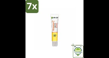 7 x Garnier - SkinActive - UV Fluid - Vitamine C - Anti-Pigmentvlekken - SPF 50+ - 40 ml - Grootverpakking - Zonbescherming - Vitamine C Serum - Anti Pigmentvlekken - Dagcrème - Spf50