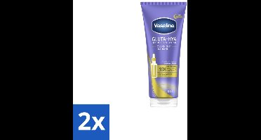 Vaseline – Gluta-Hya Serum – Overnight Radiance – 200 ml - Voordeelverpakking - 2 stuks