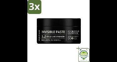 3 x SYOSS - Invisible Paste 100 ml - Haarpaste - Langdurige Styling - 100ml - Grootverpakking - Haarpasta - Stylingpasta - Natuurlijke Styling - Haarmodeleren - Flexibele Styling