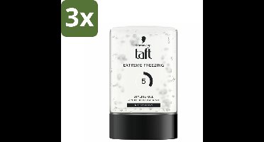 Taft - Extreme freezing 5 - Styling Gel - Sterke hold - 300 ml - Bulkverpakking - 3 stuks