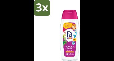 3 x Fa – Douchegel & Shampoo – Kids Underwater Fantasy – 250 ml - Douchegel En Shampoo Voor Kinderen - Kinderhuid Reinigen - Milde Shampoo - Dermatologisch Getest - Kids Shampoo