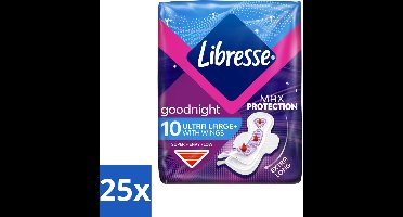 25 x Libresse – Inlegkruisjes – Invisible Goodnight 3 mm – Nachtbescherming – 10 Inlegkruisjes - Koffiezetapparaat