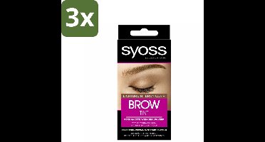 SYOSS - Brow Tint Lichtbruin - Wenkbrauwverf - Langdurige Kleur - Tot 10 Toepassingen - Bulkverpakking - 3 stuks