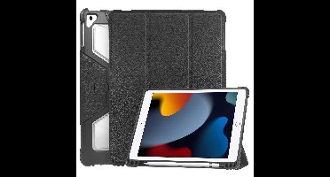 Accezz Tablet Hoes - Geschikt voor Apple iPad 9/8/7 10.2 inch (9e generatie 2021 / 8e generatie 2020 / 7e generatie 2019) - Trifold Bookcase - Zwart