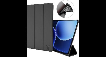 Hoes geschikt voor Xiaomi Redmi Pad 7 / 8 / 7 Pro / 8 Pro – Smart Cover met Tri-Fold Stand – Schokbestendig – Auto Wake/Sleep – TPU Backcase – Zwart