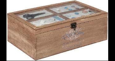 Naaikist hout 10,8 cm hoog