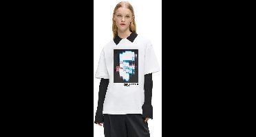 Karl Lagerfeld Jeans B1w17061 T-shirt Met Korte Mouwen Wit S Vrouw