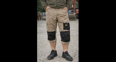 Werkbroek Snickers Ripstop Pirate Trousers 3913 – maat 42 – khaki (2004) – driekwart werkbroek