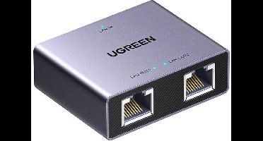Ugreen Ethernet Splitter Adapter 1X2 Voor Computer Rj45 Snelle Stroom