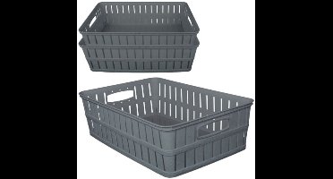 opbermand / opbergdoos 10L -3 GRIJS STUK