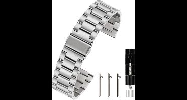 Berfine uniseks roestvrij stalen snelspanner horlogeband, 16 mm 18 mm 20 mm 22 mm 24 mm, M04