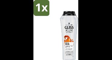 1 x Gliss Kur - Shampoo - Vrouwen - Hydraterende Verzorging - 250 ml - Hydraatende Shampoo - Gespleten Haarpunten - Keratine - Haarverzorging - Haarherstel