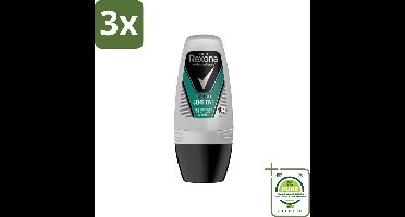 3 x Rexona Men - Sensitive - Deo Roll-on - Anti-transpirant - 50 ml - Grootverpakking - Deodorant - Antitranspirant - Gevoelige Huid - Mannen - Roll-on
