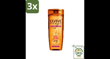 3 x L'Oréal Paris Elvive - Shampoo - Extraordinary Oil - Voor Droog Haar - Met Marula- en Camelia-Olie - 250 ml - Grootverpakking - Shampoo Voor Droog Haar - Marula-olie - Camelia-olie - Gevoed Haar - Zacht Haar