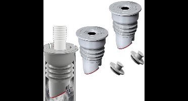 2 stuks - Wasmachine geurplug - Afdichtingsplug voor afvoerbuis - 35-40 mm geurplug - Rioolbuisafdichting - Geurdicht - Grijs - Geschikt voor wasmachines, keukens, badkamers