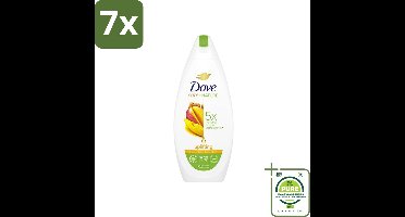 7 x Dove Care By Nature - Uplifting - Douchegel - Mangoboter & Almond Extract - 225 ml - Grootverpakking - Douchegel - Dove - Mangoboter - Amandelextract - Hydraterend
