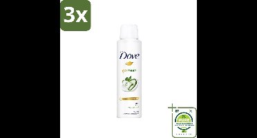3 x Dove Go Fresh - Deospray - Komkommer - 150 ml - Grootverpakking - Dove Go Fresh - Deodorant - Komkommergeur - Groene Thee - Langdurige Bescherming