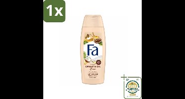 1 x Fa - Cream & Oil Cacao - Douchecrème - Cacaoboter Met Kokosolie - 250 ml- Douchecrème - Cacaoboter - Kokosolie - Hydratatie - Huidverzorging