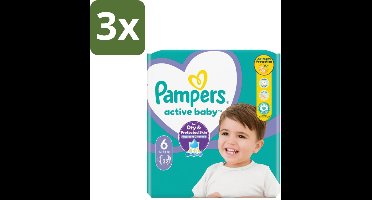 3 x Pampers – Luiers – Active Baby Maat 3 (6-10 kg) – 90 Luiers - Luiers Voor Baby - Droge Luiers - Baby Droogheid - Droge Luiers Voor Baby - Droge Luiers 3 Maat