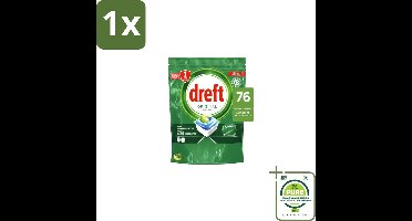 1 x Dreft – Vaatwascapsules – Original All-in-One – 76 Capsules - Vaatwassen - Vaatwascapsules - Reinigingscapsule - Vaatwasser - Vetoplossing