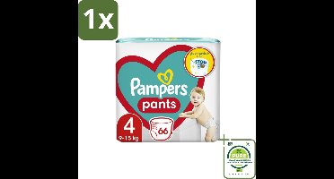 1 x Pampers – Luierbroekjes – Pants Maat 4 – 66 Luiers - Luier Broekje - Luier Voor Baby - Luier Voor Peuters - Actieve Baby - Droge Luier