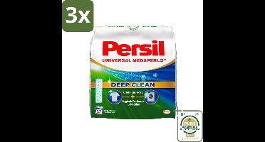 3 x Persil Waspoeder Megaperls Power 17 Wasbeurten 1,02 kg - Grootverpakking - Waspoeder - Wasmiddel - Wasresultaat - Vlekverwijdering - Frisheid