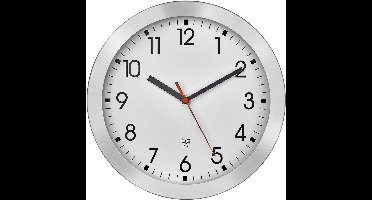 TFA Dostmann 60.3546.02 Wandklok Zendergestuurd 25 cm x 4 cm Aluminium (geborsteld)