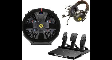 Thrustmaster Sim Racing Bundle – T598 Direct Axial Drive Servo Base + F599XX Alcantara Wheel + Raceline Pedals III – Gratis Ferrari koptelefoon - PS5 - PS4 - PC