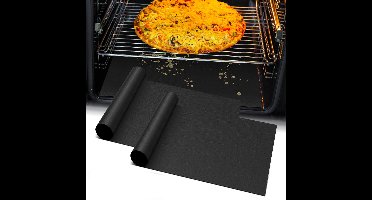 2 pack ovenvoeringen voor de bodem - 16 x 20 inch herbruikbare antiaanbak ovenvoeringen voor de bodem van een elektrische oven, hittebestendige beschermer voor buitenfornuizen in gasovens, gemakkelijk schoon te maken, fornuisvoeringen