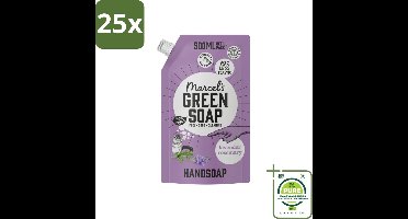25 x Marcel’s Green Soap – Handzeep Navulling – Lavendel & Rozemarijn – 500 ml - Grootverpakking - Handzeep - Natuurlijke Handzeep - Plantaardige Handzeep - Lavendel Handzeep - Rozemarijn Handzeep