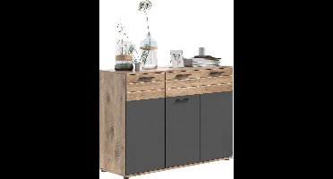 Mason dressoir 3 deuren, 1 lade eik decor.