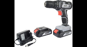 Brüder Mannesmann accuboorschroefmachine 2x20 V 1,5 Ah - inclusief 2 Lithium accu's - snellader - in handige koffer - Met Werklicht